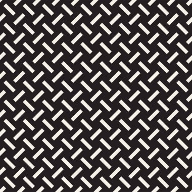 Trendy dimi örgü kafes. Geometrik arka plan tasarlamak. Vektör sorunsuz siyah-beyaz desen.