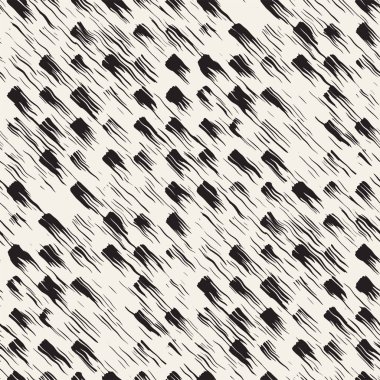 Vektör Dikişsiz desen fırça çizgileri ve vuruş. Siyah ve beyaz arka plan mürekkep elemanları ile. El doku boyalı.
