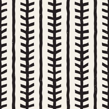 Elle çizilmiş seamless modeli. Soyut geometrik döşeme arka plan siyah ve beyaz. Vektör şık doodle hat kafes