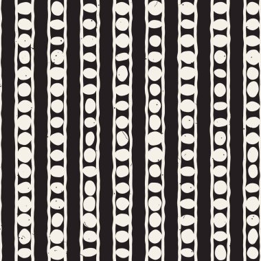 Elle çizilmiş stil etnik seamless modeli. Arka plan siyah ve beyaz soyut geometrik şekiller.