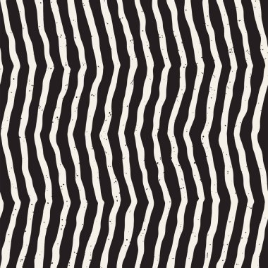 Elle çizilmiş seamless modeli. Soyut geometrik döşeme arka plan siyah ve beyaz. Vektör şık doodle hat kafes