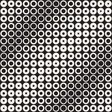 Siyah-beyaz desen arka plan soyut. Kesintisiz geometrik daire yarı ton. Şık modern textur
