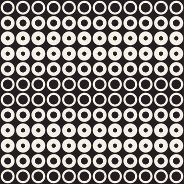 Siyah-beyaz desen arka plan soyut. Kesintisiz geometrik daire yarı ton. Şık modern textur