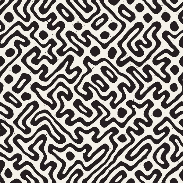 Labirent çizgileri ile Seamless modeli. Tek renkli arka plan. Vektör el çekilmiş labyrinth.