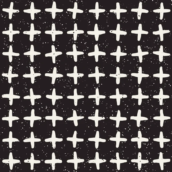 El ile Seamless Modeli hatları çizilmiş. Arka plan serbest fırça darbeleriyle. Siyah ve beyaz doku. Kağıt ambalaj için süsleme.