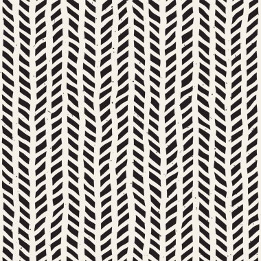 El ile Dikişsiz desen fırça darbeleriyle çizilmiş. Doodle grunge illüstrasyon mürekkep. Geometrik vektör desen.