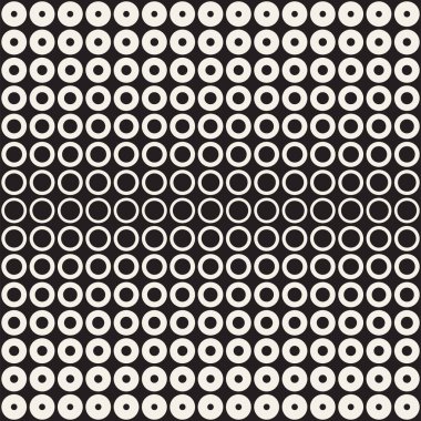 Siyah-beyaz desen arka plan soyut. Kesintisiz geometrik daire yarı ton. Şık modern textur