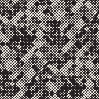 Modern şık noktalı resim doku. Daireler ile sonsuz arka plan. Vektör Dikişsiz mozaik desen.