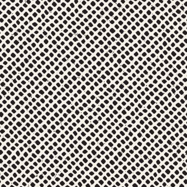 El ile Dikişsiz desen fırça darbeleriyle çizilmiş. Doodle grunge illüstrasyon mürekkep. Geometrik vektör desen.