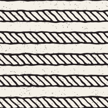 El ile Dikişsiz desen fırça darbeleriyle çizilmiş. Doodle grunge illüstrasyon mürekkep. Geometrik vektör desen.