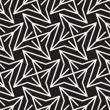 Soyut geometrik desen çizgili satırlar. Sorunsuz vektör ackground. Siyah ve beyaz kafes doku.