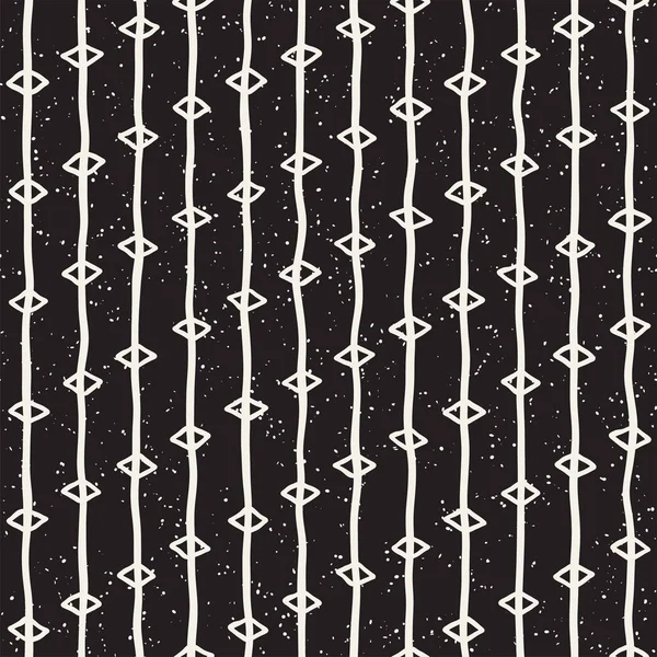 El ile Seamless Modeli hatları çizilmiş. Arka plan serbest fırça darbeleriyle. Siyah ve beyaz doku. Kağıt ambalaj için süsleme.