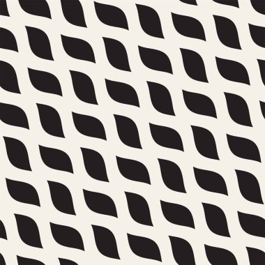 Desen vektör sorunsuz siyah ve beyaz dalgalı çizgiler. Geometrik arka plan