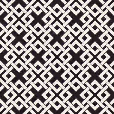 Vektör kesintisiz çizgiler desen. Arka plan kareler birbirinin içine girme ile. Tek renkli geometrik kafes doku. Dekoratif kılavuz.