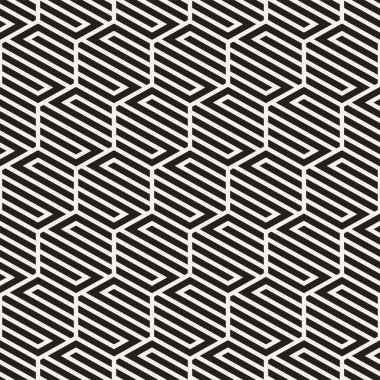 Vektör sorunsuz soyut şekiller desen. Modern şık çizgiler doku. Geometrik fayans yinelenen