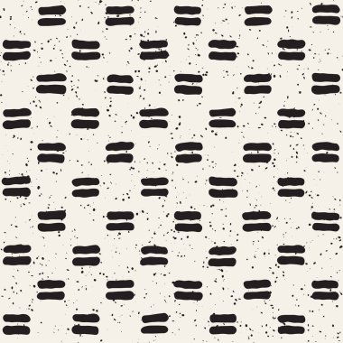 Elle çizilmiş stil etnik seamless modeli. Siyah ve beyaz soyut grungy geometrik arka plan.