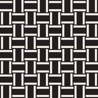 Trendy dimi örgü kafes. Geometrik arka plan tasarlamak. Vektör sorunsuz siyah-beyaz desen.
