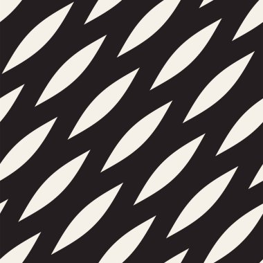 Desen vektör sorunsuz siyah ve beyaz dalgalı çizgiler. Geometrik arka plan