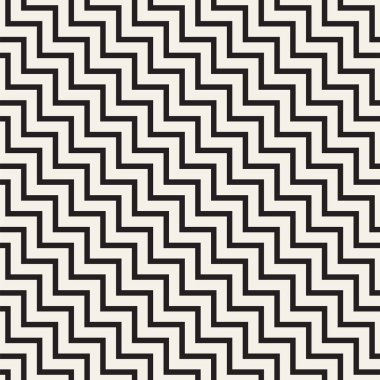 Şık çizgiler kafes. Etnik tek renkli doku. Geometrik arka plan tasarlamak. Vektör seamless modeli.