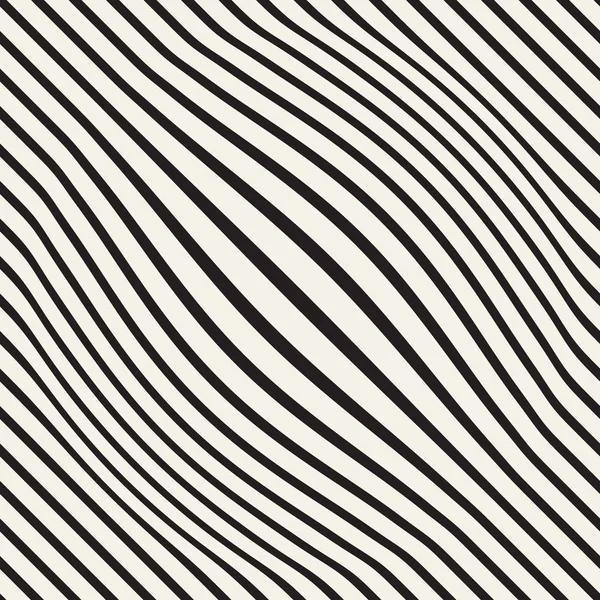 Meio-tom efeito inchaço ilusão óptica. Desenho de fundo geométrico abstrato. Padrão preto e branco sem costura vetorial . —  Vetores de Stock