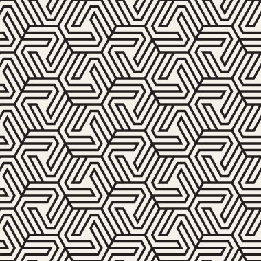 Vektör sorunsuz soyut şekiller desen. Modern şık çizgiler doku. Geometrik fayans yinelenen
