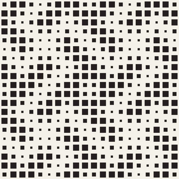 Stijlvolle halftoon patroon. Eindeloze abstracte achtergrond met willekeurige grootte vormen. Vector naadloze mozaïek patroon. — Stockvector