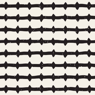 Elle çizilmiş çizgiler seamless grungy modeli. Siyah ve beyaz soyut geometrik Yinelenen doku.