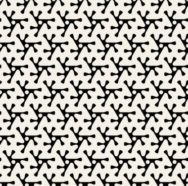 Vektör sorunsuz siyah ve beyaz üçgen şekil desen yuvarlak