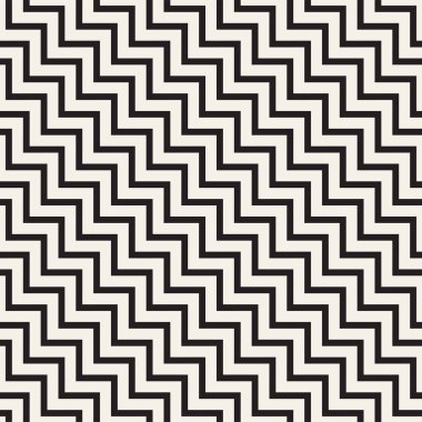 Şık çizgiler kafes. Etnik tek renkli doku. Geometrik arka plan tasarlamak. Vektör seamless modeli.