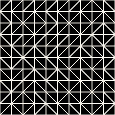 Vektör sorunsuz siyah ve beyaz düzensiz üçgenin kılavuz geometrik blok desen