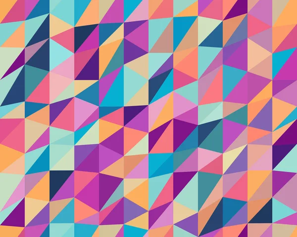 Вектор Безшовний багатобарвний трикутник Низький полі геометричний візерунок — стоковий вектор
