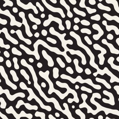 Vektör sorunsuz siyah ve beyaz rasgele desen damlar