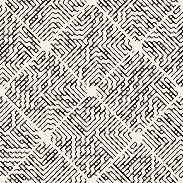 Pavé sans couture de losange vectoriel rempli avec le modèle de lignes de labyrinthe — Image vectorielle