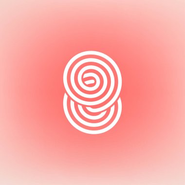 Vektör minimalist doğrusal çemberler sarmal döngü basamak sekiz şekli Logo basit bir Modern tarzda