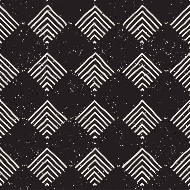 Elle çizilmiş sorunsuz yinelenen desen denetleyicisi ile döşeme hatları. Grungy freehand arka plan dokusu.