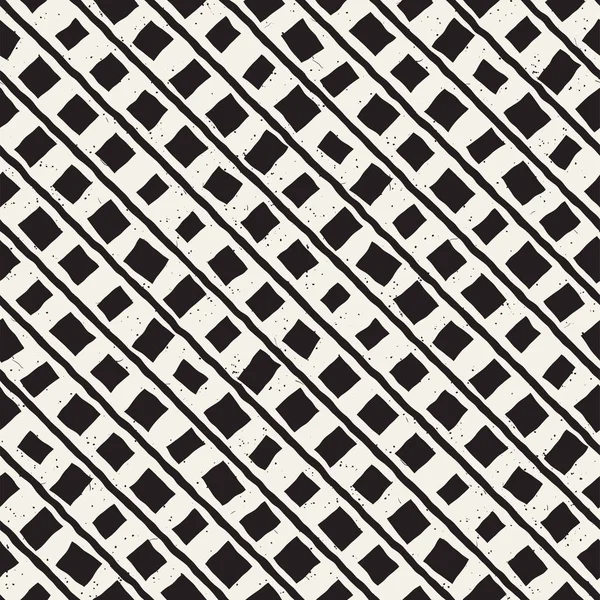 手描きスタイル エスニック シームレス パターン。抽象的な幾何学的図形の背景 — ストックベクタ