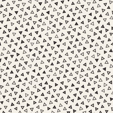 Kusursuz kaotik şablonlar. Rastgele dağılmış geometrik şekiller. Soyut retro arkaplan tasarımı