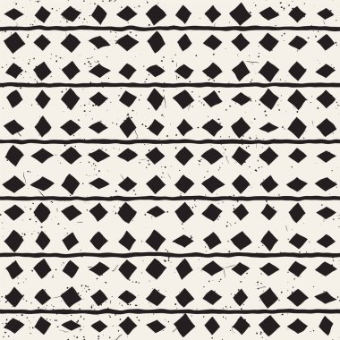 Elle çizilmiş stil etnik seamless modeli. Arka plan soyut geometrik şekiller