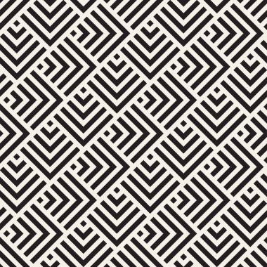Vektör kesintisiz çizgiler mozaik desen. Modern şık soyut doku. Geometrik fayans yinelenen