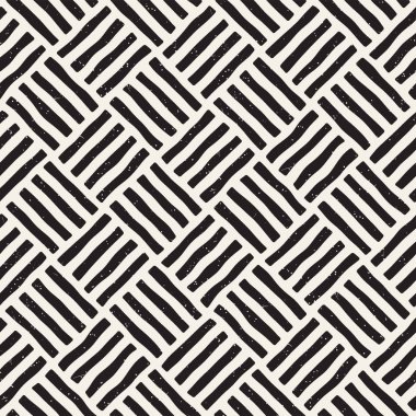 Basit mürekkep geometrik desen. Tek renkli siyah ve beyaz konturlar arka plan. Tasarımınız için çizilen mürekkep doku el