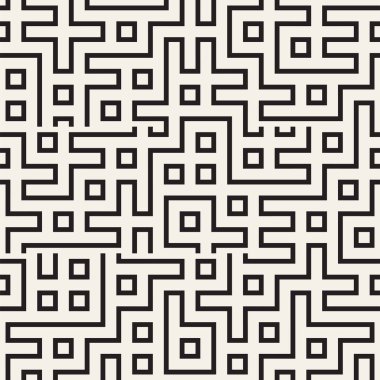 Şık çizgiler kafes. Etnik tek renkli doku. Geometrik arka plan tasarlamak. Vektör seamless modeli.