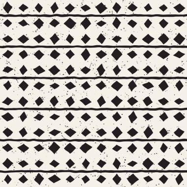 Elle çizilmiş stil etnik seamless modeli. Arka plan soyut geometrik şekiller