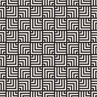 Vektör kesintisiz çizgiler mozaik desen. Modern şık soyut doku. Geometrik fayans yinelenen