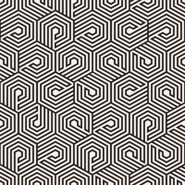 Vektör kesintisiz çizgiler mozaik desen. Modern şık soyut doku. Geometrik fayans yinelenen