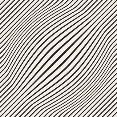 Yarı ton davul gibi şişmiş etkisi optik yanılsama. Geometrik arka plan tasarlamak. Vektör Dikişsiz siyah-beyaz desen.