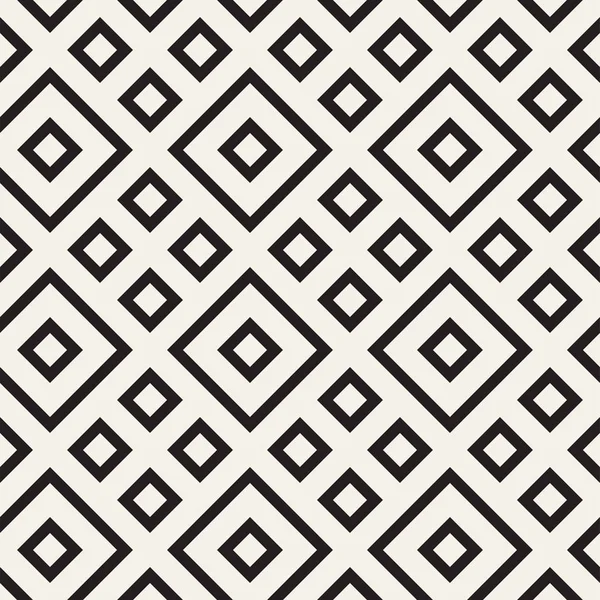 Stylish lines lattice. Ethnic monochrome texture. Abstract geometric background design. Vector seamless pattern. — Stock Vector