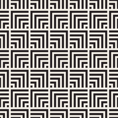 Vektör kesintisiz çizgiler mozaik desen. Modern şık soyut doku. Geometrik fayans yinelenen