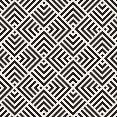 Vektör kesintisiz çizgiler mozaik desen. Modern şık soyut doku. Geometrik fayans yinelenen
