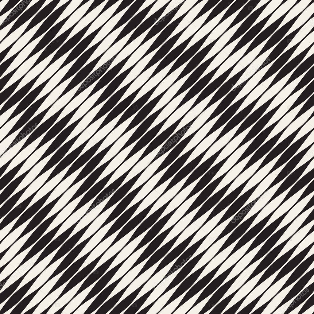 Seamless ripple pattern. Repeating vector texture. Wavy graphic background. Simple stripes