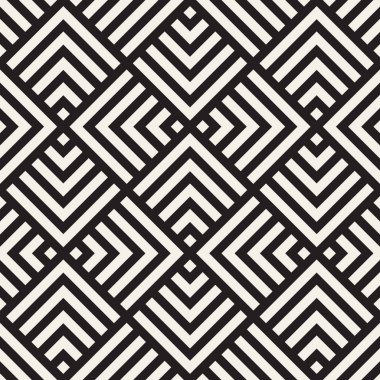 Vektör kesintisiz çizgiler mozaik desen. Modern şık soyut doku. Geometrik fayans yinelenen
